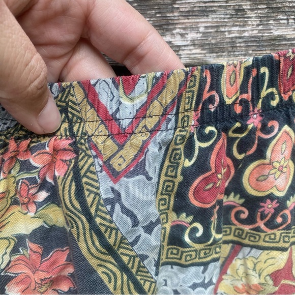 Vintage 80’s-90’s Nikki Elastic Waist Ornate Midi Skirt - Picture 4 of 5